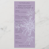 Dusty Lila Floral Wedding Program Programm (Vorderseite)