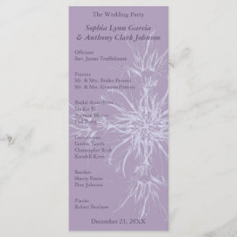 Dusty Lila Floral Wedding Program Programm
