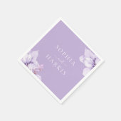 Dusty Lila Floral Wedding Serviette (Ecke)
