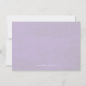 Dusty Lila Floral werden Sie meine Brautjungfrau s Einladung (Rückseite)