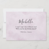 Dusty Lila Geometric wird meine Bridesmaid sein Einladung (Rückseite)
