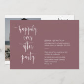 Dusty Lila glücklich je nach QR Code Foto Einladung (Vorne/Hinten)