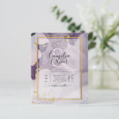 Dusty Lila Gold Alcohol INK Abstrakt Wedding (Stehend Vorderseite)