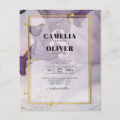 Dusty Lila Gold Alcohol INK Abstrakt Wedding (Vorderseite)