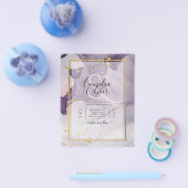 Dusty Lila Gold Alcohol INK Abstrakt Wedding Flyer (Einzeln)