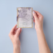 Dusty Lila Gold Alcohol INK Abstrakt Wedding Flyer (Gruppe)