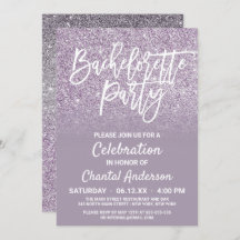 Dusty Lila Gray Imitats Glitzer Ombre Bachelorette