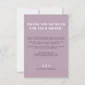 Dusty lila haben Sie großen Geschmack got danke (Rückseite)