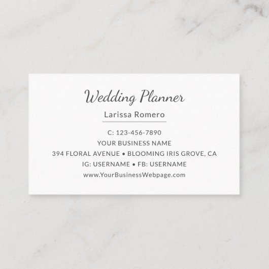 Dusty Lila Iris Wasserfarben Romantische Flora Telefonnummerkarte (Rückseite)