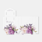 Dusty Lila Lavender Floral Boho Monogramm Hochzeit Geschenkschachtel (Ungefaltet)