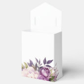 Dusty Lila Lavender Floral Boho Monogramm Hochzeit Geschenkschachtel (Geöffnet)