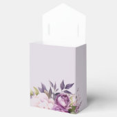 Dusty Lila Lavender Floral Boho Monogramm Hochzeit Geschenkschachtel (Geöffnet)