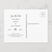 Dusty Lila Lavender Floral Hochzeit speichern Sie Postkarte (Rückseite)