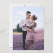 Dusty Lila Lavender Gold Geometric Wedding Einladung (Rückseite)