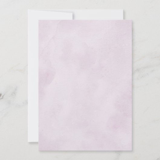 Dusty Lila Lavender Wildblume Hochzeit Einladung (Rückseite)