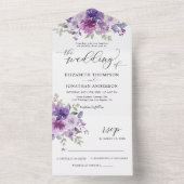 Dusty Lila Lilac Floral Wedding Details UAWG All In One Einladung (Innen Boden)