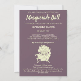 Dusty Lila Masquerade Ball Fundraiser Gala Invit Einladung