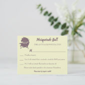 Dusty Lila Masquerade Ball Fundraiser Gala UAWG Einladung (Stehend Vorderseite)