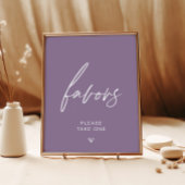 Dusty Lila Minimalistisch Gevor Sign Poster