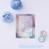 Dusty Lila Navy Blue Gold INK Wedding INVITE Flyer (Einzeln)
