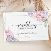Dusty Lila & Pink Hydrangea Wedding Gästebuch