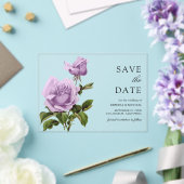 Dusty Lila Rose BlumenWedding Save the Date Acryleinladungen (In Situ (Hochzeit))