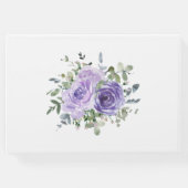 Dusty Lila Rose Eukalyptus Botanische Hochzeit Gästebuch (Rückseite)