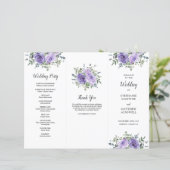 Dusty Lila Rose Eukalyptus Order of Service (Stehend Vorderseite)