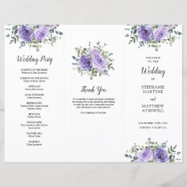 Dusty Lila Rose Eukalyptus Order of Service