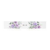 Dusty Lila Rustic Floral Wedding Einladungsbanderole (Flach)