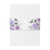 Dusty Lila Rustic Floral Wedding Einladungsbanderole (Rückseitenbeispiel)