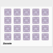 Dusty Lila Save the Date Stickers (Blatt)