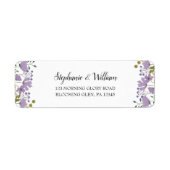 Dusty Lila Spring Floral Rücksendeadresse (Vorne)