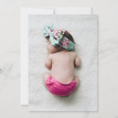 Dusty lila Taufveranstaltung Einladung (Rückseite)