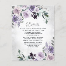 Dusty Lila und Silver Gray Floral Rustic Wedding
