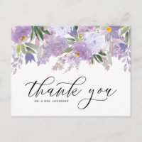 Dusty Lila Watercolor Blume Garland Vielen Dank