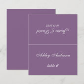 Dusty Lila Wedding Platzkarte (Vorne/Hinten)
