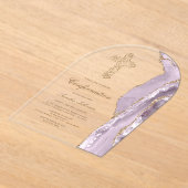 Dusty Lilac Agate Bestätigung Acryleinladungen (Ablage )