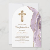 Dusty Lilac Agate Bestätigung Einladung (Vorderseite)
