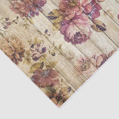Dusty Lilac Pink Blume Light Beige Holzplanks Seidenpapier (Ausschnitt)
