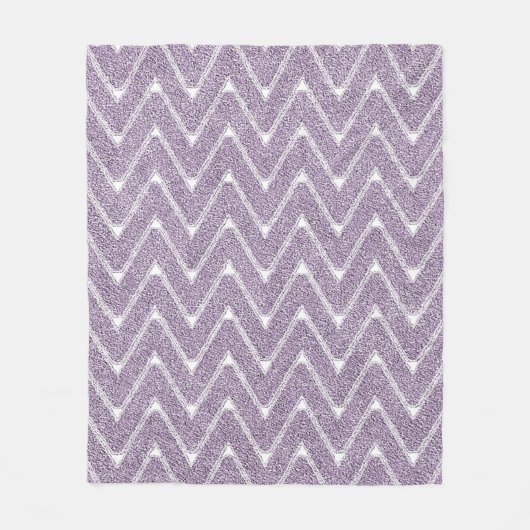 Dusty Lilac Zickzack Pattern Fleecedecke (Vorderseite)