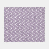 Dusty Lilac Zickzack Pattern Fleecedecke (Vorderseite (Horizontal))