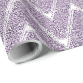 Dusty Lilac Zickzack Pattern Geschenkpapier (Rolleneckpunkt)