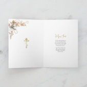 Dusty Lmon Silver Grau Blume Geburtstag Karte (Innenseite)