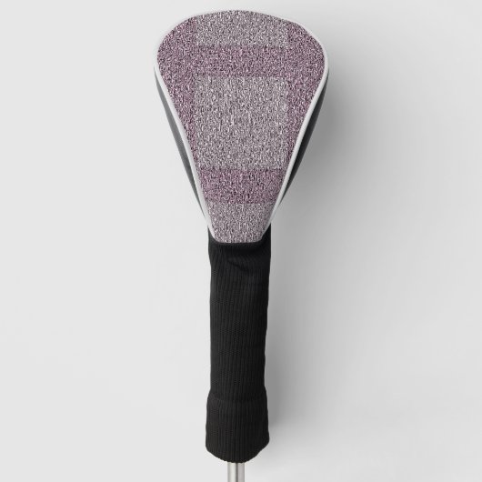 Dusty Maroon und Gray Tweedy Pattern Golf Headcover (Vorderseite)