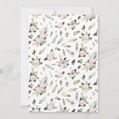 Dusty Mauve Botanical Boho Kinderdusche Einladung (Rückseite)