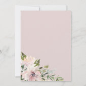 Dusty Mauve Botanical Bridal Dusche Einladung (Rückseite)