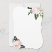 Dusty Mauve Botanical Gold Hoop Wedding Einladung (Rückseite)