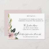 Dusty Mauve Botanical Wedding Details Einladung (Vorne/Hinten)