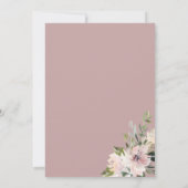 Dusty Mauve Botanical Wedding Einladung (Rückseite)